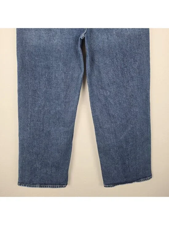FRAME The Wide Jeans High Rise Wide Leg Ankle Rival Blue Size 31 - Picture 9 of 14